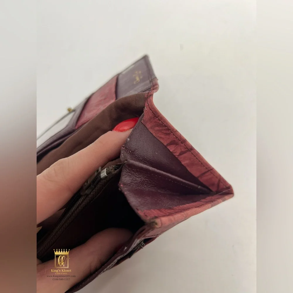 Dior crumpled leather wallet